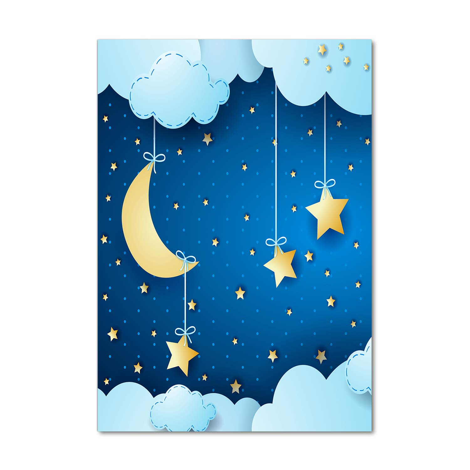 Image sur verre Tulup bleu nuit pour sublimer l'ambiance de la pépinière