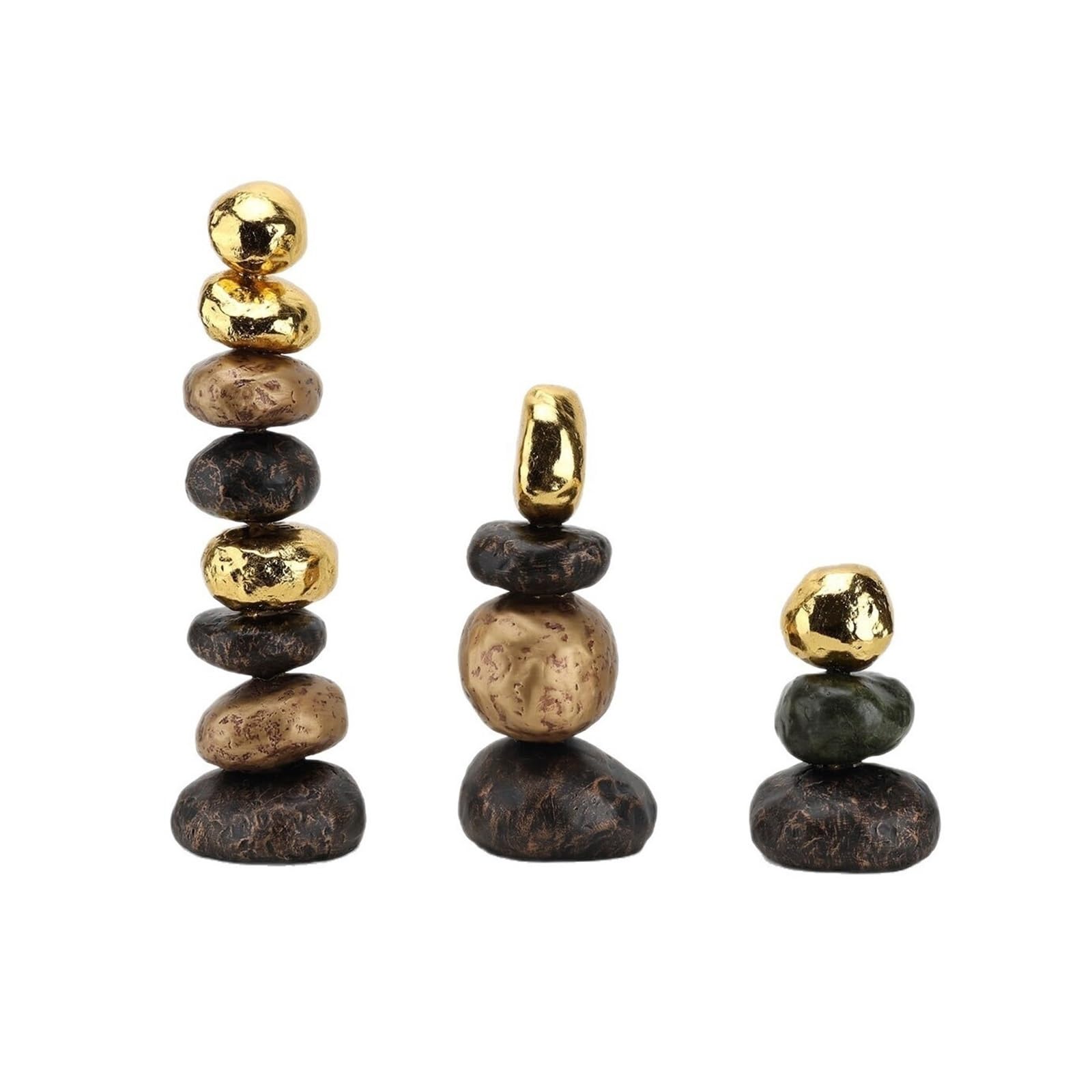 Cenz-888 Desktop Ornaments Modern Creative Stacked Stone Resin Sculpture Ornament Living Room Desk TV Cabinet Home Decoration
