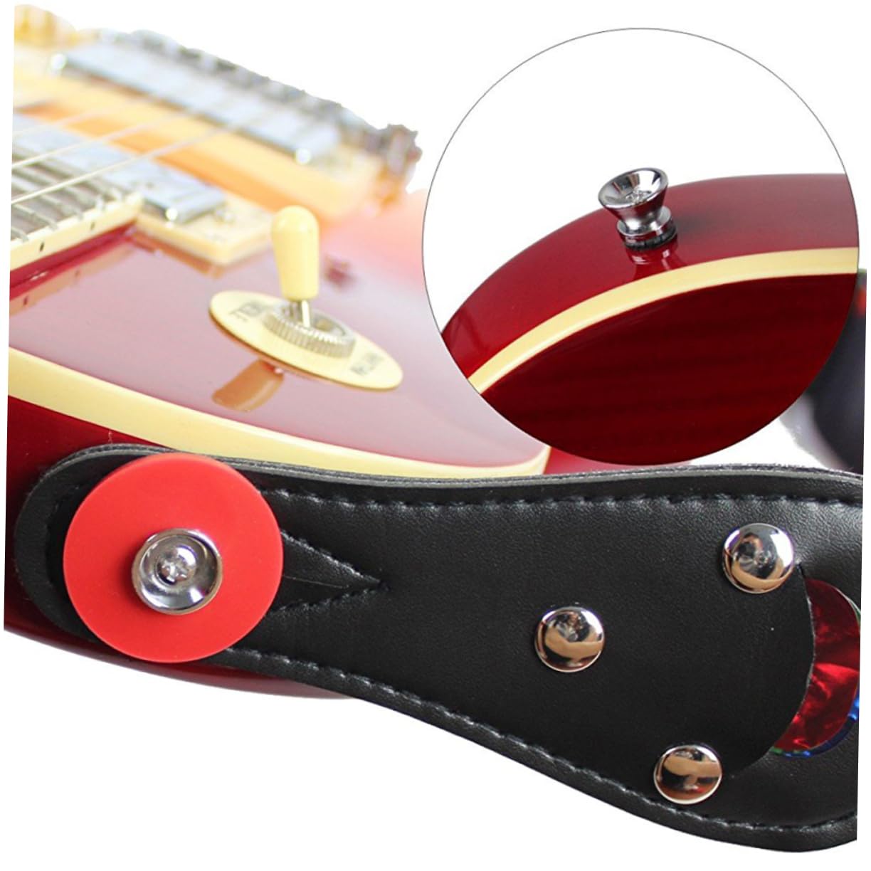 Toddmomy 8pcs Guitar Strap Blocks Guitar Strap Black Electric Guitar Accessories Guitar Strap Locks Guitar Lock Button Straps Strap Lock for Guitar Strap Lock Guitar Strap Locks for Guitar