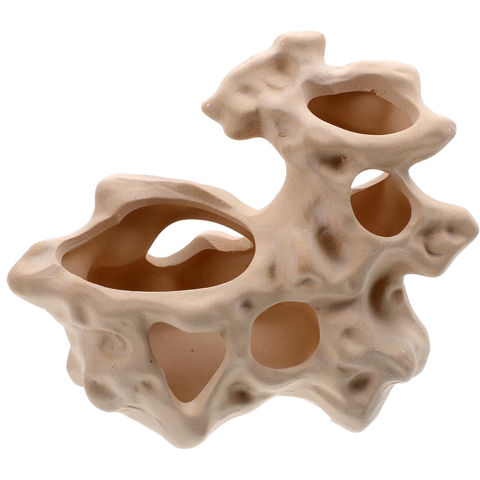 Grotta di Pesce in Ceramica per Acquario, Casa Rifugio Realistica e Durevole, Accessorio Decorativo per Vasca Pesci Finitura Fine e Design Naturale