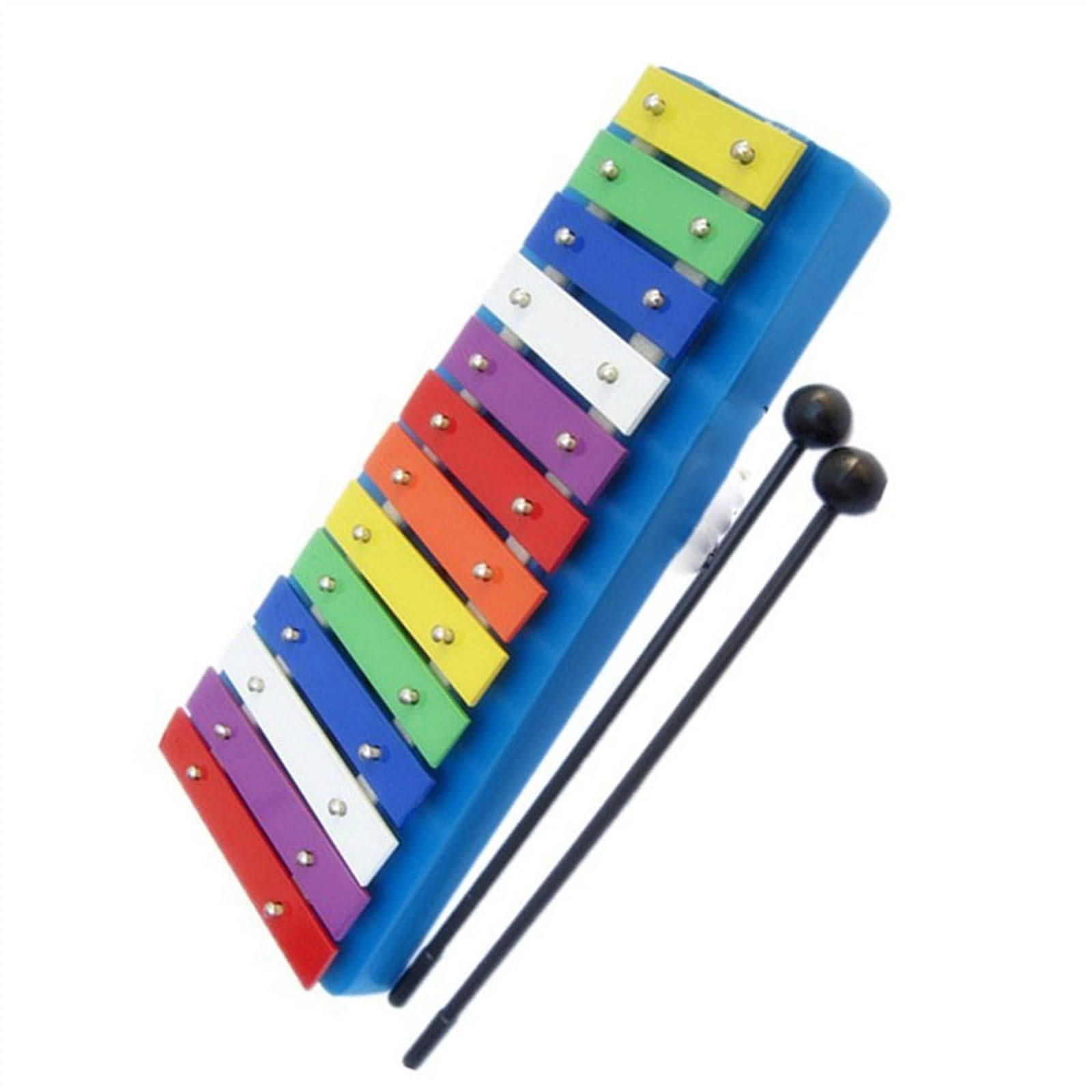 Glockenspiel Instrumento de percusión Xilófono de percusión con placa de aluminio de 13 tonos coloridos Carillón Instrumento Percusión