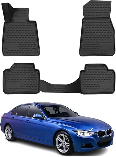 Miniatura 10 de OMAC Alfombrillas de maletero para BMW Serie 3 G20 Sedan 2019-2021 Negro Moldeado 3D Protector trasero Revestimiento de carga de goma  Protección