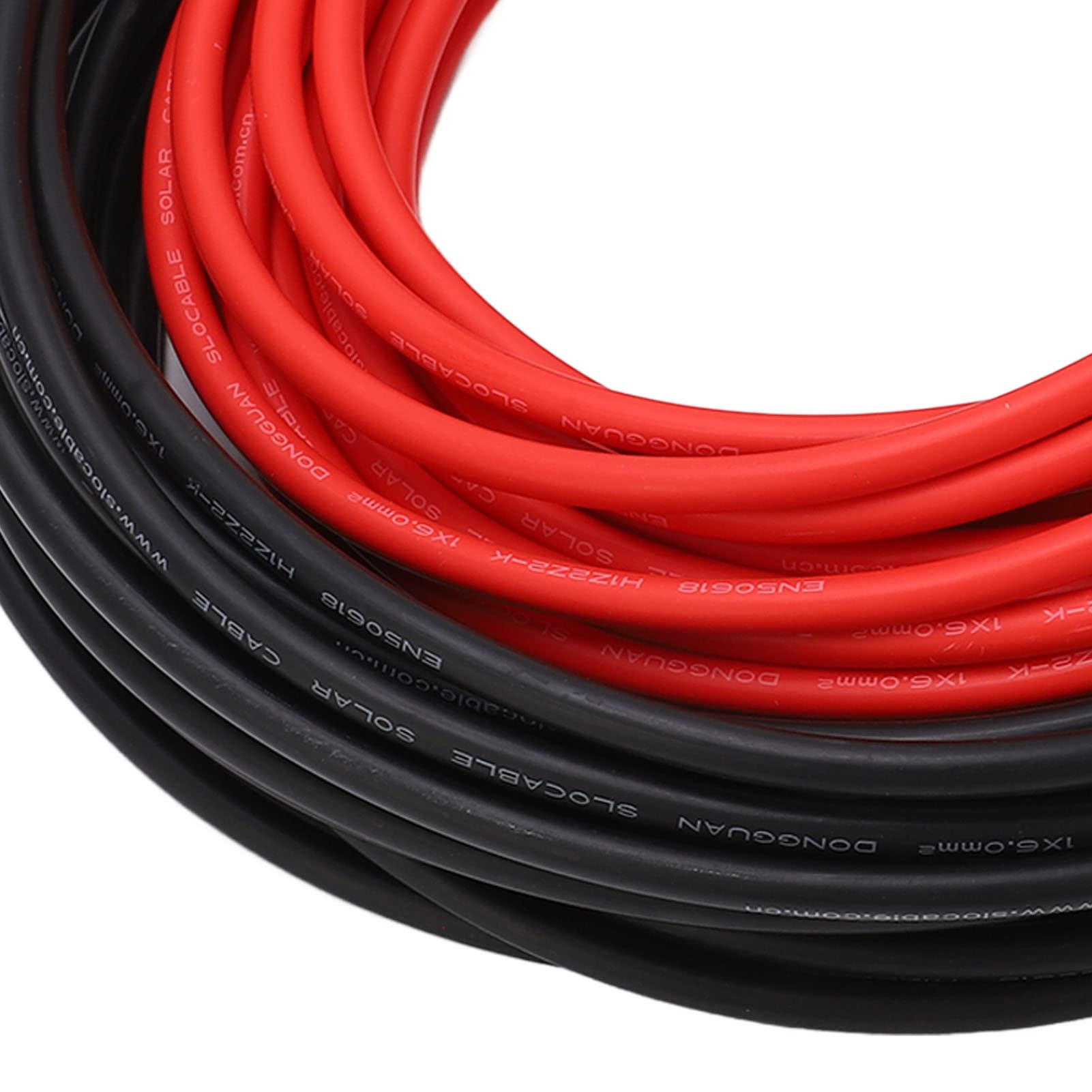 Cable de extensión solar, cable solar estándar con doble aislamiento para sistemas de generación de energía (10 mm² 50m)