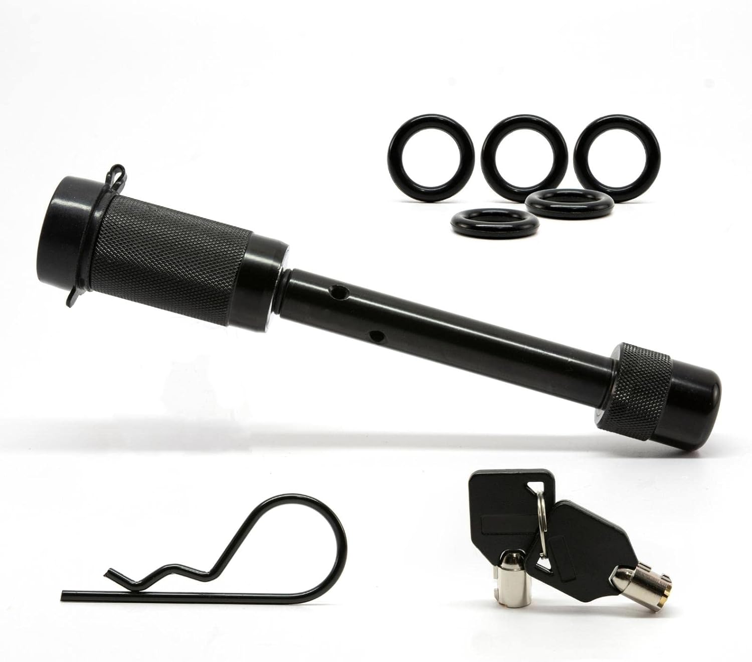 Tiger Lock 5/8" Black Trailer Hitch Locking Pin AntiRattle Tow Hitch