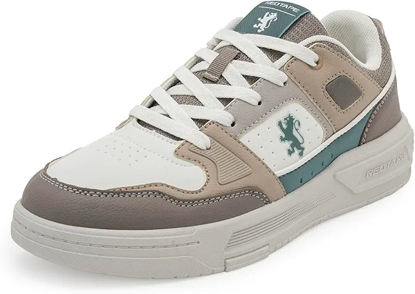 Red Tape Men's Retro Fashion Sneakers, Lightweight Chunky Platform Low Top Casual Lace-Up Shoes with Cushioned Insole, Non-Slip Sole, Ideal for Office, Travel, Outdoor & Daily Wear