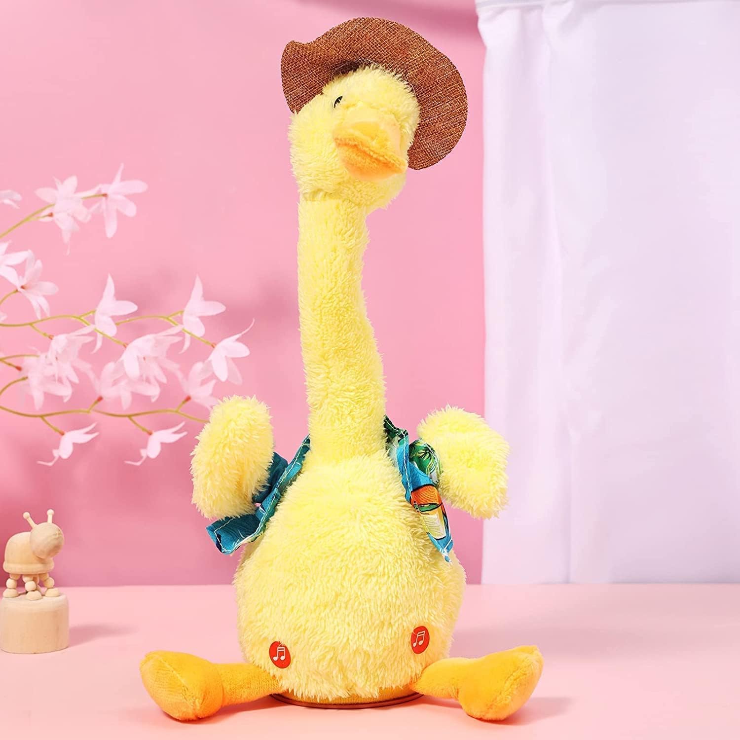 SHINETOY ENTERTAIN KIDS 13" Talking Dancing Duck, Repeating What You Say Mimicking Recording Plush Baby Toy Musical Hindi Song Singing Talking of Lighting Up Toy for Boy Kid (B0BTVH1X9H) Amazon Price History, Amazon Price Tracker