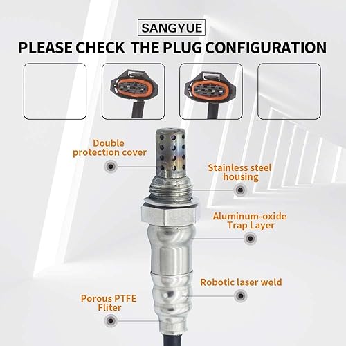Miniatura 2 de 2 sensores de oxígeno O2 1 y 2 para Chevrolet Cruze 1.8L 2010-2015 Chevrolet Cruze Limited 2016 1.8L aguas arriba + aguas abajo