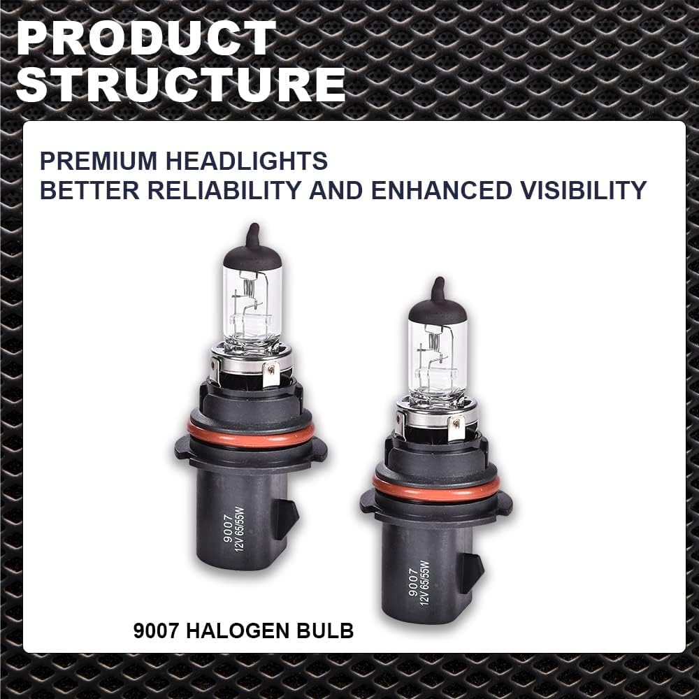 CNNELL Headlights Assembly Compatible with 1997 1998 1999 2000 2001 2002 Ford Expedition/2004 F150 Heritage/1998-2003 F150 Truck/1997 F150 Truck(C Clear lens Chrome Housing Clear Reflector)
