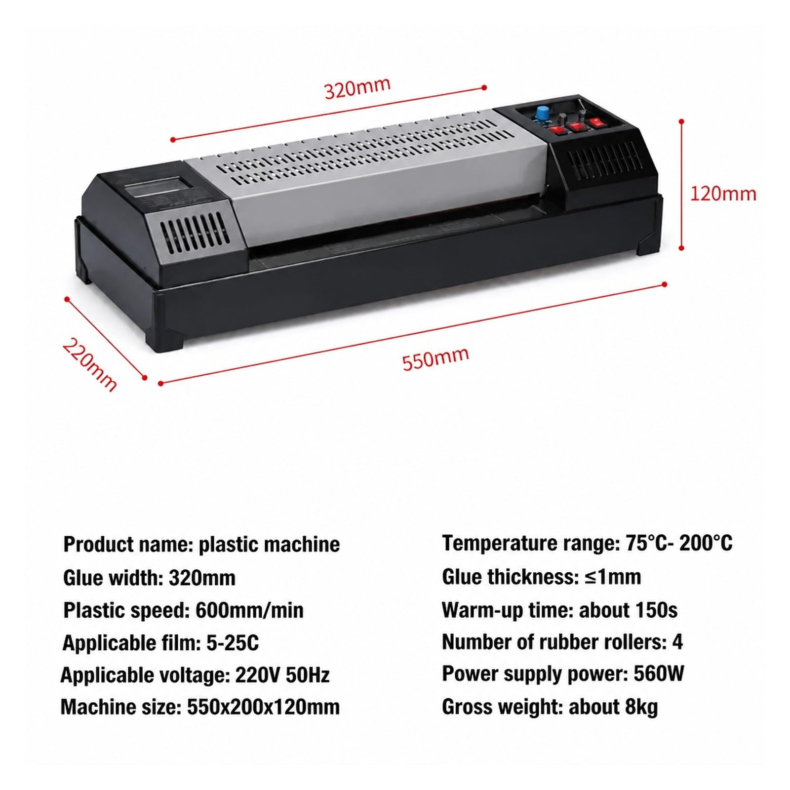 Laminator, Laminator Do Dokumentów I Zdjęć Na Gorąco Zimno YG-260 A4 do domu i biura