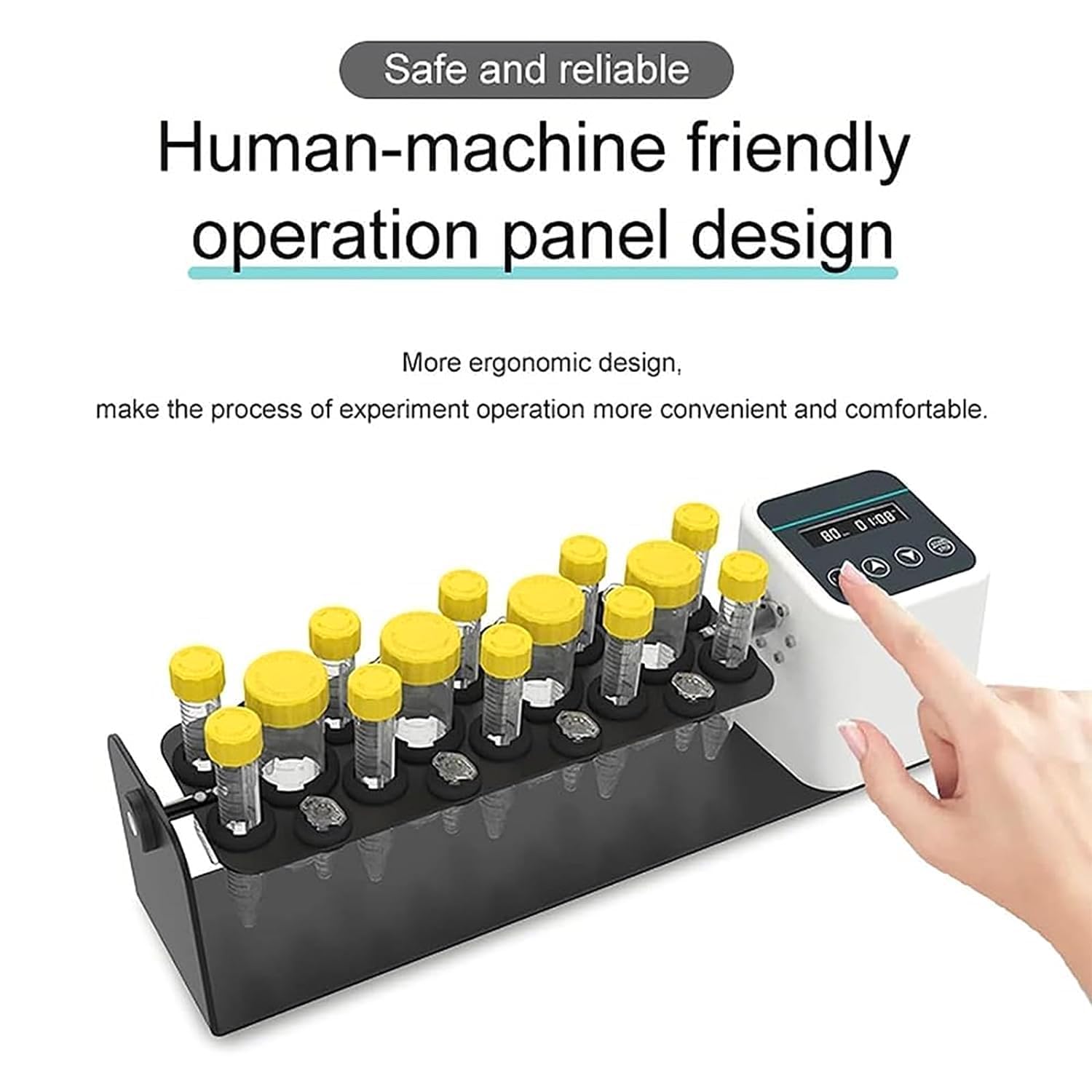 COYEUX Langachsen-Rotationsmischer, Labor-Rotationsmischer, mit LCD-Display, Einstellbarer Geschwindigkeit und 1-23H59min-Timing, Stabiler Betrieb