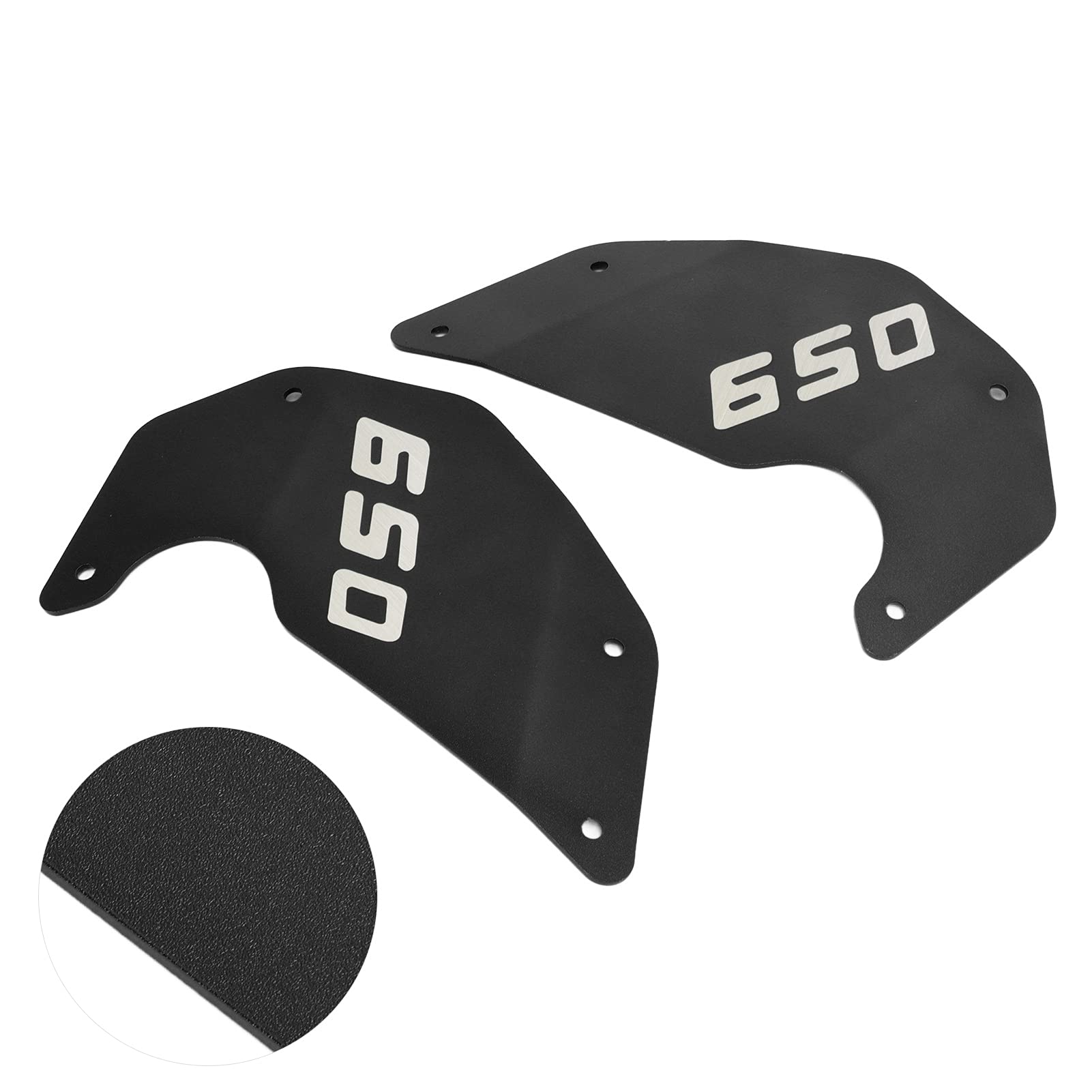 Plaque de Panneau de Cadre de Couverture Latérale de Moto, Protection Durable et Brillante en Allia D'aluminium pour Vulcan S 650 2015 – 2021 (BLACK)