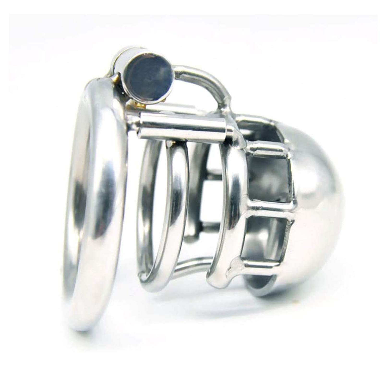 Dispositif de chasteté pour Homme, Cage pénienne, Ceinture de chasteté, Dispositif de Contention en Acier Inoxydable,40mm/ 1.5in Diameter 8