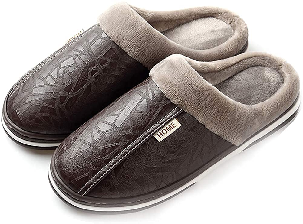 Men's Women's Slippers Foam Memory House Outdoor Indoor Shoes Slip-on Anti-Skid Comfort Fleece Lining Cotton