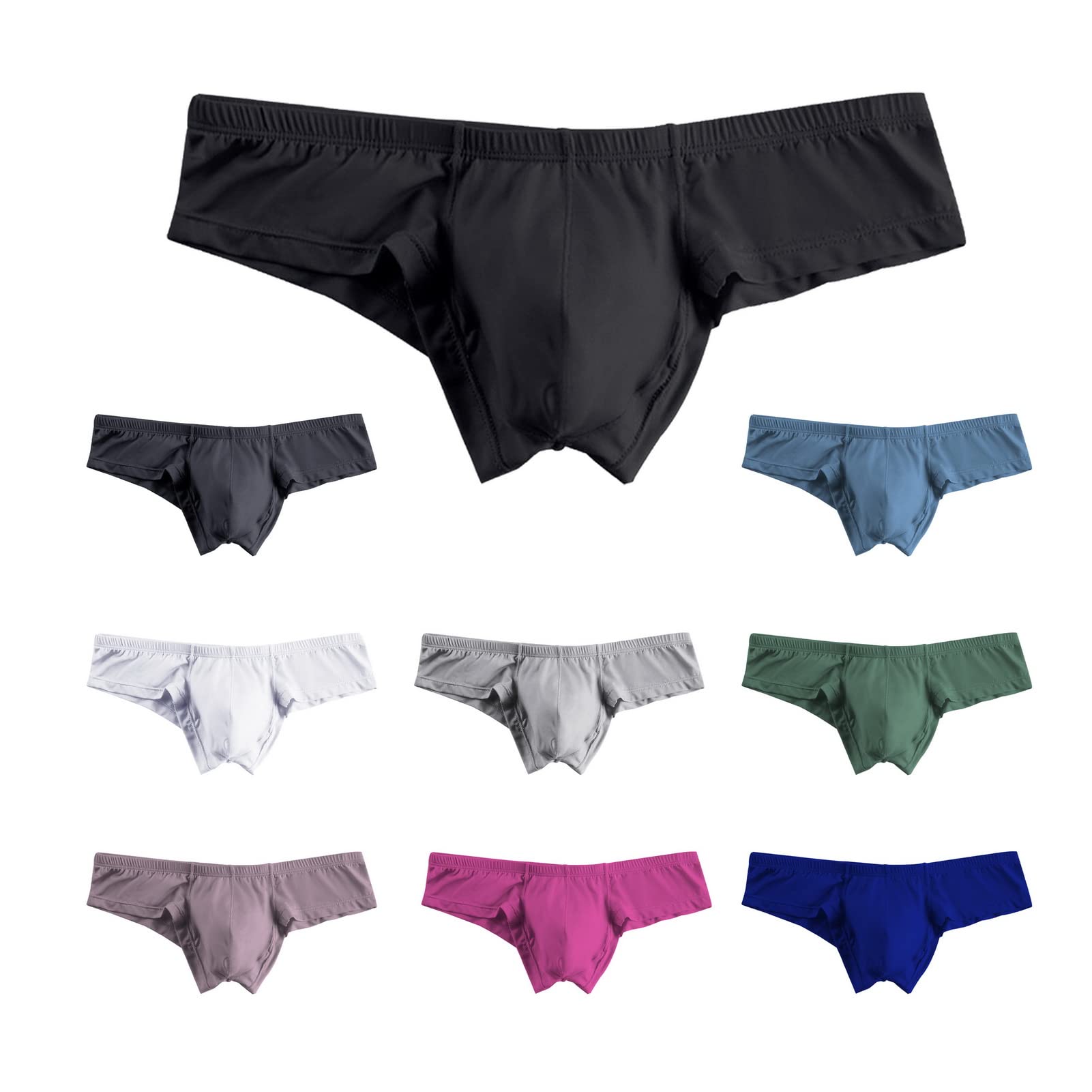 Faringoto Mens Brief Bikini U Convex Half Hip Briefs Low Rise Modal Shorts