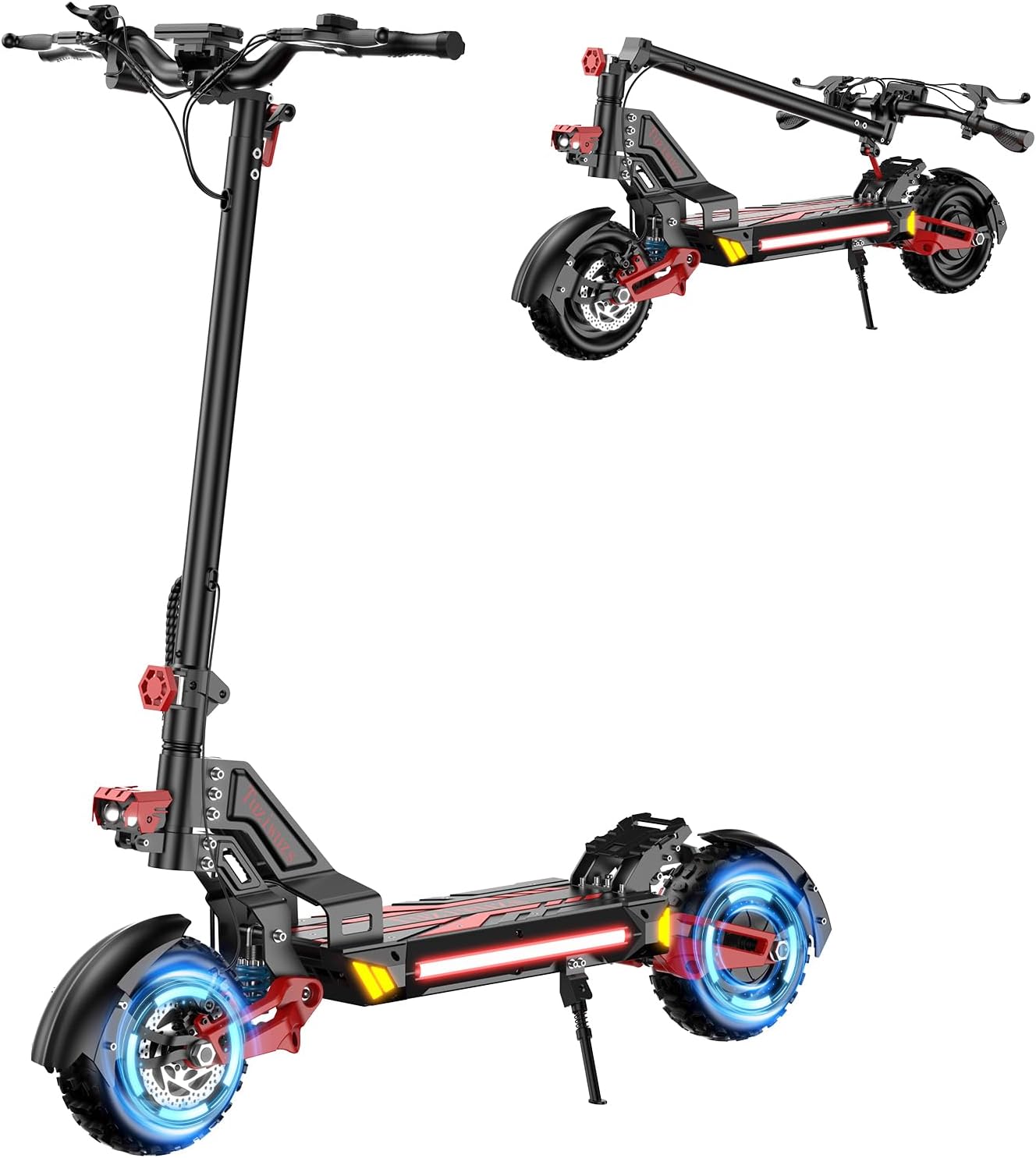 V2 5600W Dual Motor Electric Scooter for Adults, 48V20AH Lithium Battery, Up to 45MPH, 55 Miles Range, Dual Suspension, Dual Brakes, 3 Speed Modes, LCD Display – Off-Road Folding E Scooter product image