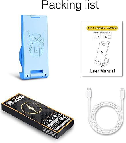 Miniatura 8 de Cargador inalámbrico actualizado 2024 soporte de cargador 3 en 1, múltiples dispositivos para Apple - iPhone 16 15 14 Pro Max 13 12 11 - Watch 10 9