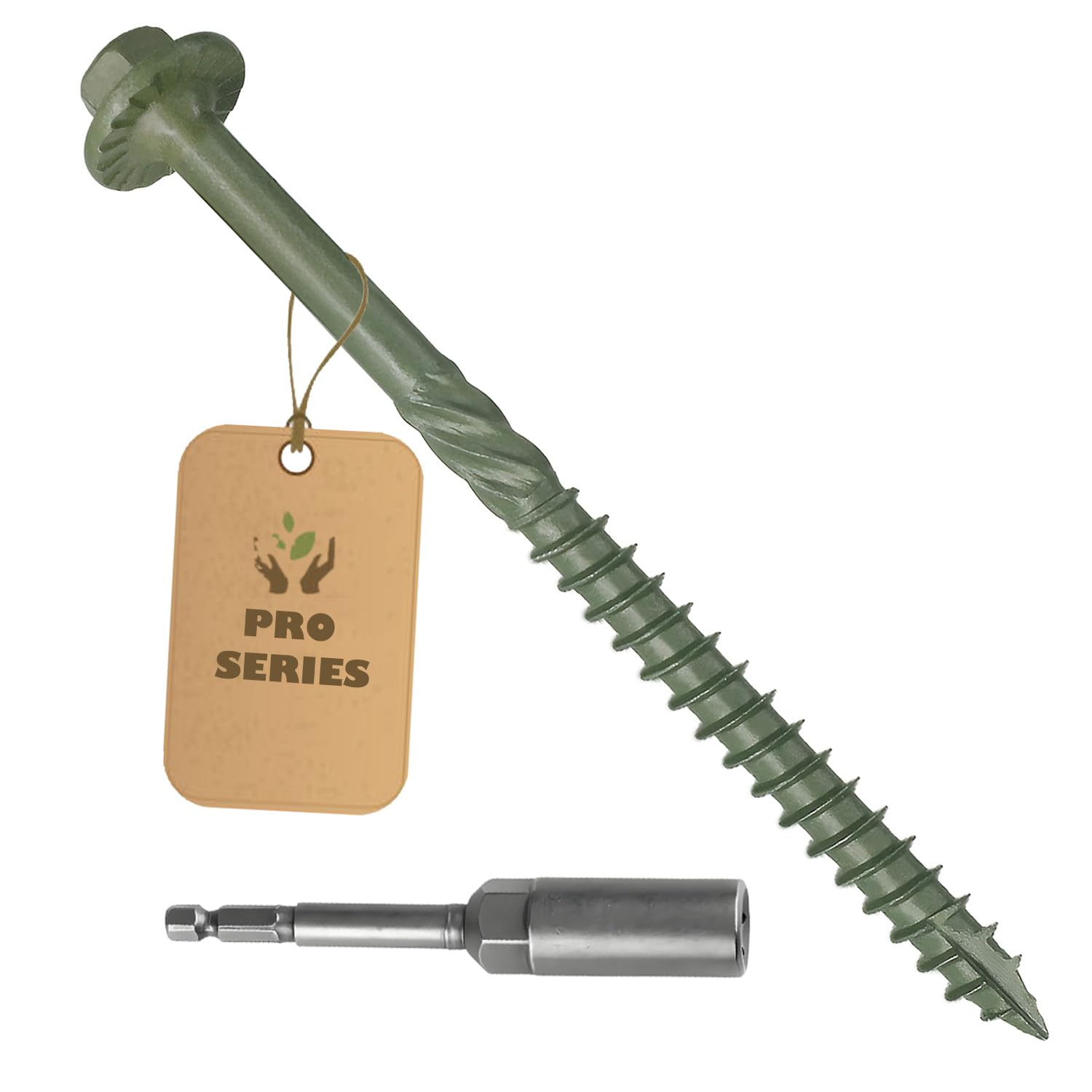 80PCS Timber Screws #14 X 4 Inch Heavy-Duty Green Coated, Exterior Lag Structural Wood Screws for Landscaping, Construction, Beams & Pole Barns, 1500-
