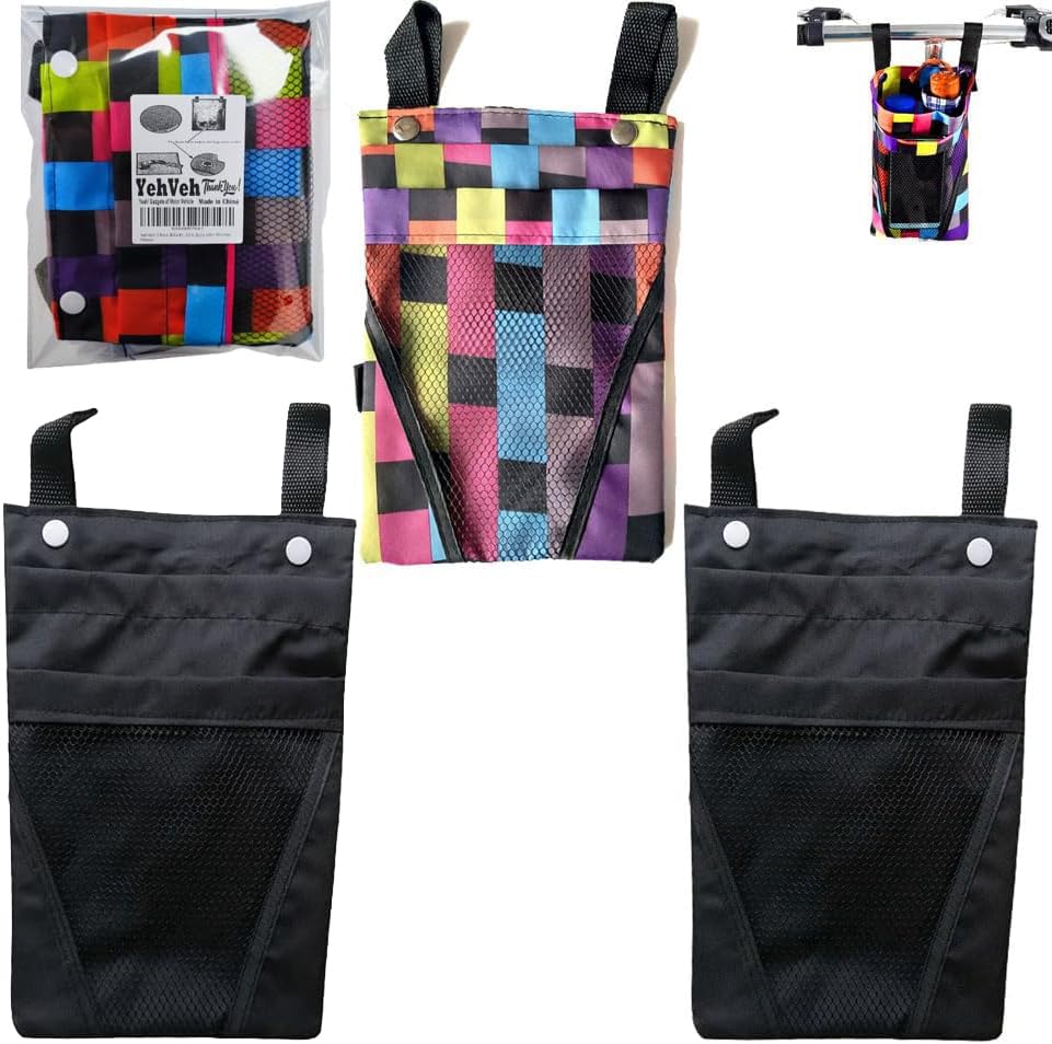 3 Pack Bike Handlebar Bag Bicycle Handle Bar Front Hanging Pouch 2 Layers with Mobile Phone Holder for Motorcycle eBike Scooter Trike Tricycle Cycling Vehicle Crossbar Kids Girls Boys Men Women