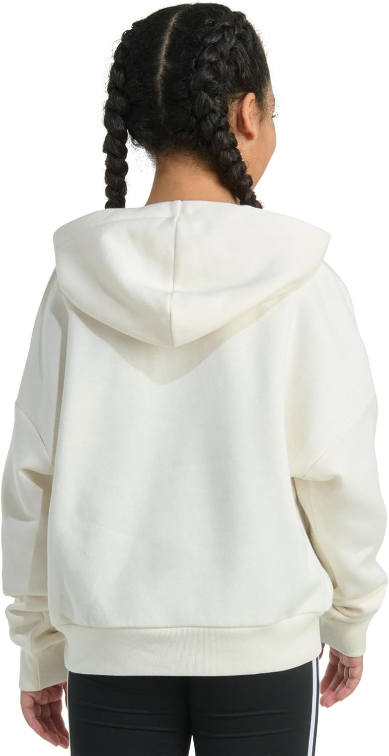 adidas girls Fleece Colorblock Hooded Sweatshirt - Image 4