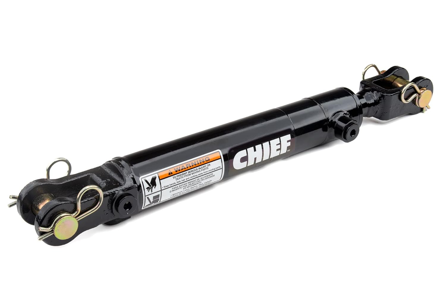 Chief at Hydraulic Cylinder – Tie-Rod Alternative Welded Cylinder – 2.5" Bore x 48" Stroke, 1.25" Rod, 58.25" Retracted – Double-Acting, 3000 PSI, 1" Pin – Part Number 297115