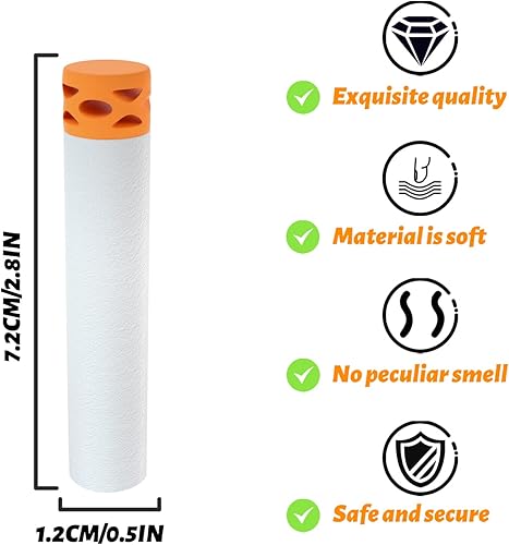 Miniatura 2 de EKIND 200 Pcs Waffles Darts Refill Pack Foam Bullet Compatible for NERF N-Strike Series Blaster