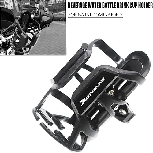 Miniatura 5 de Para Bajaj para Dominar 400 para Dominar400 Accesorios de motocicleta CNC Bebidas Botella de agua Bebida Soporte para vasos (Color  Plata)