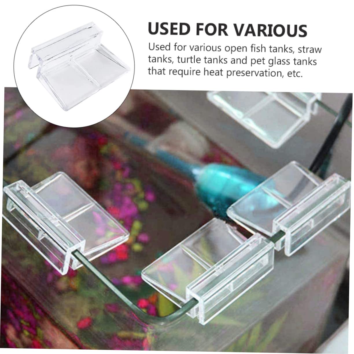 Sosoport 3 Sätze Aquarium-abdeckungshalter Acryl-stützhalterungsrahmen Für Abdeckungshalterung Für Tankgestell Für Aquarium 10 Stück * 3