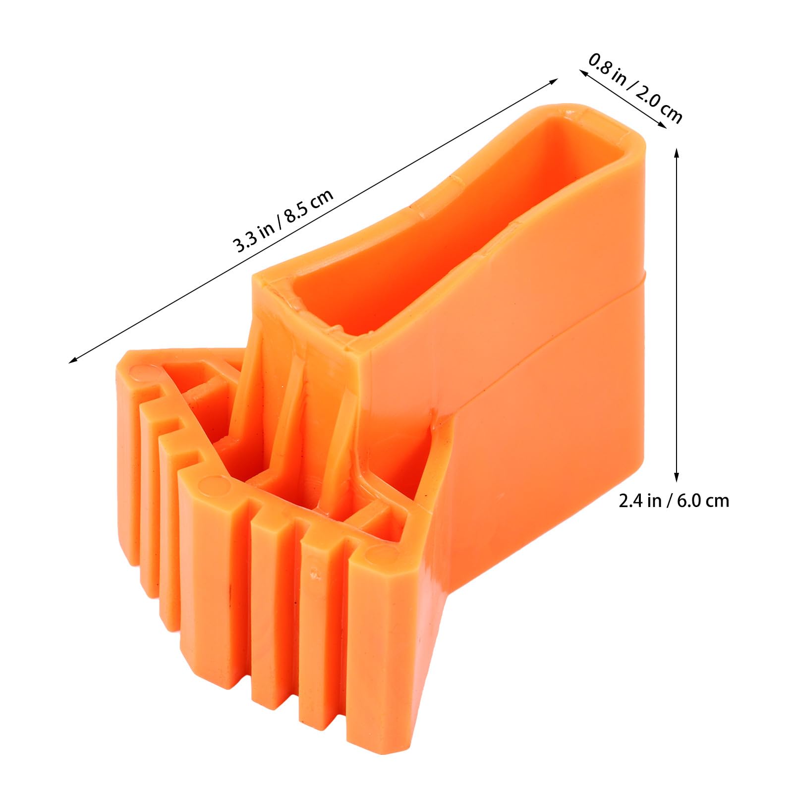 STOBAZA Cubiertas de Goma para Pies de Escalera 50X20 MM, Juego de 4 Piezas Resistentes, Antideslizantes para Escaleras de Aluminio en Hogares