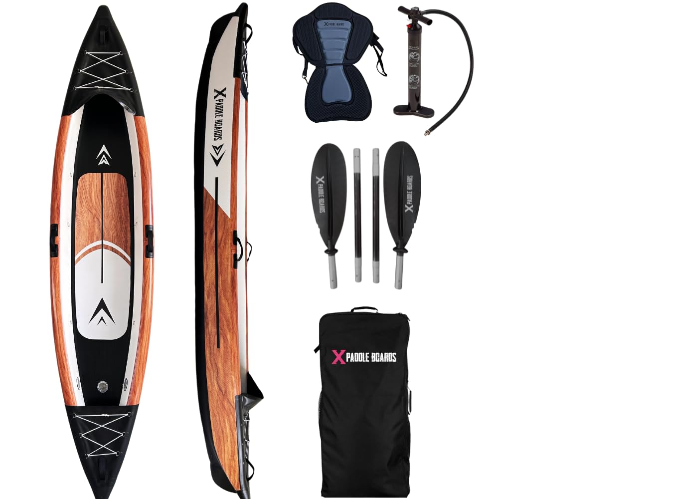 Canoa Kayak Inflable 1 Plaza Dropstitch 366 x 75 x 42 cm K-Black