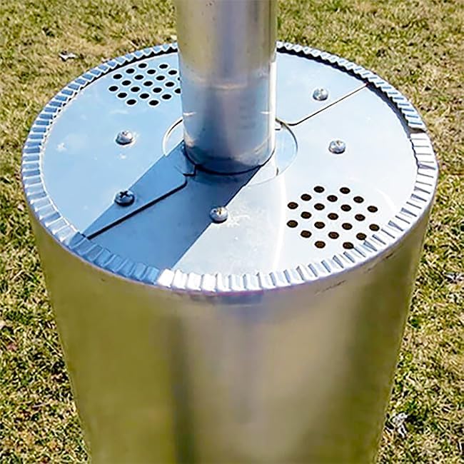 BestNest Troyer's Birds' Paradise Round Pole Guard, Gray, 7.5" Dia.