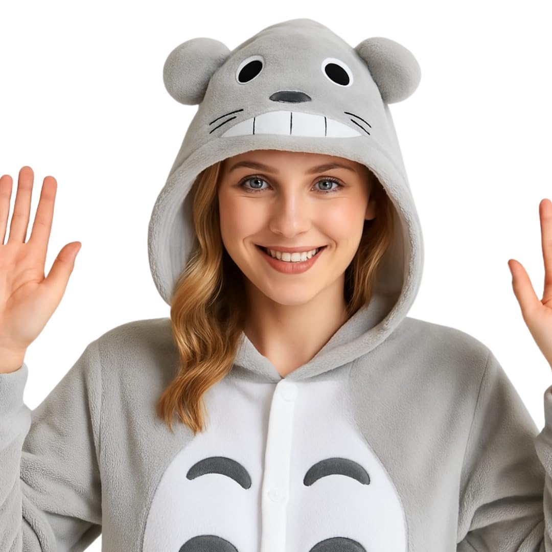 Totoro Combinaison pour adulte - Pyjama Kigurumi câlin unisexe - Tailles S-XL DE/NL/SE/PL Alphanumérique S Regular Baby Yoda