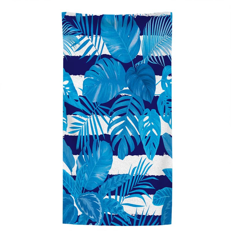SinSenMa Palm Leaves Beach Towel - Quick Dry Microfiber, 61x31 Inch, Lightweight For Travel