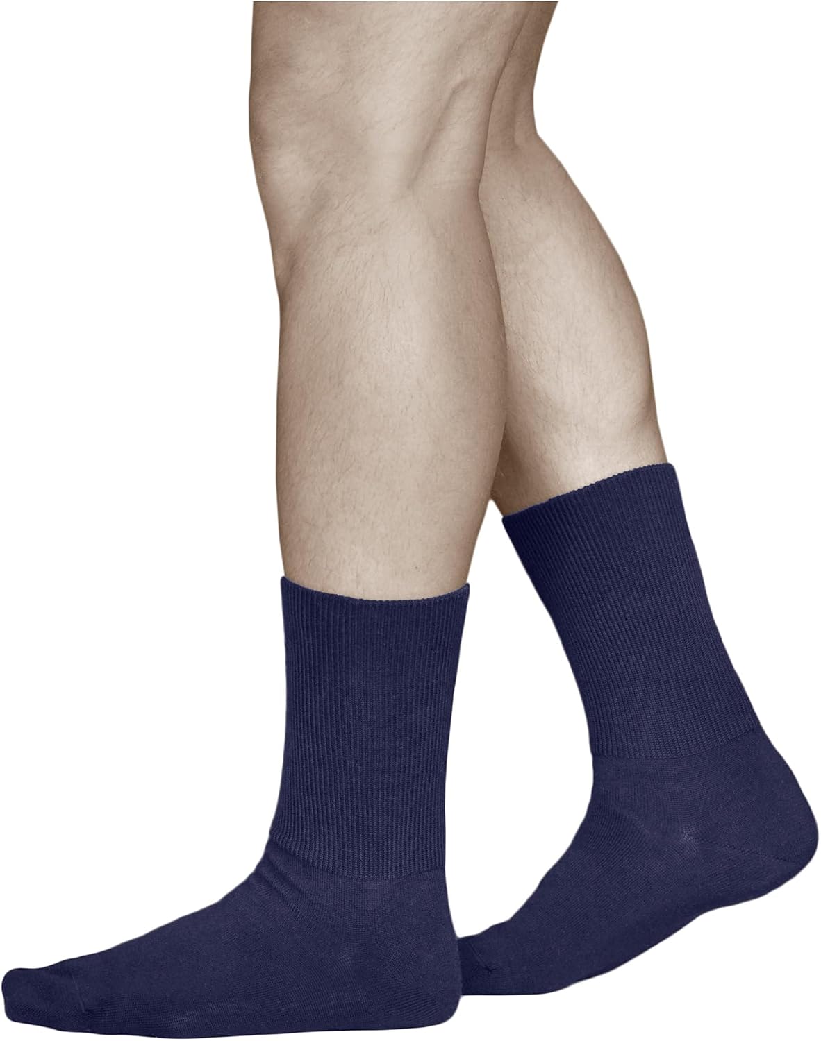 Men's Extra Wide Top Loose Fitting Diabetic Socks (3 PAIRS) Non Binding Swollen Feet Ankles Legs Diabetes Cotton