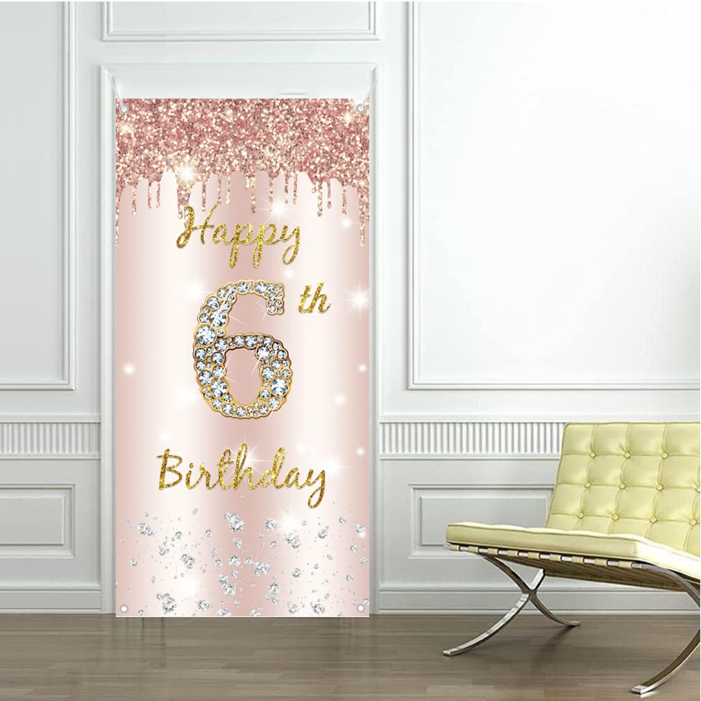 CARTA ROSA COMPLEANNO arte latte bambino striscione compleanno lucido