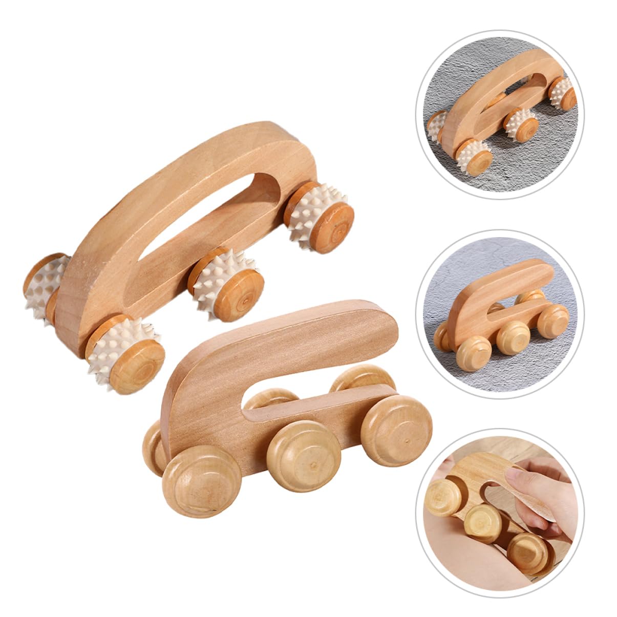 Healvian 8piezas Rodillo De Masaje De Madera Herramienta De Masaje Para Pies y Cuerpo y Ligera Para Relajación