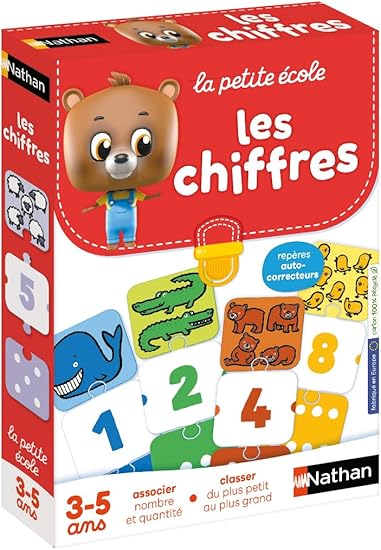 Nathan - La Petite Ecole, Les Chiffres - Associer Nombre Et Quantité - Apprendre À Compter - Jeu Educatif - Coffret De 6 Jeux Progressifs - Pour Enfants De 3 À 5 Ans