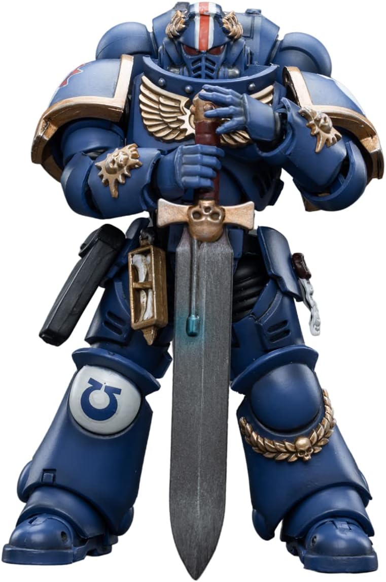 JOYTOY Warhammer 40,000 1/18 Action Figure Ultramarine Plymaris Lieutenant Algarante Collection Model Birthday Gift