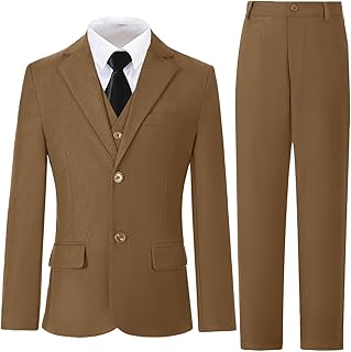 Boys Suit for Kids Teens Formal 5 Piece Tuxedo Suit Set - Buy now