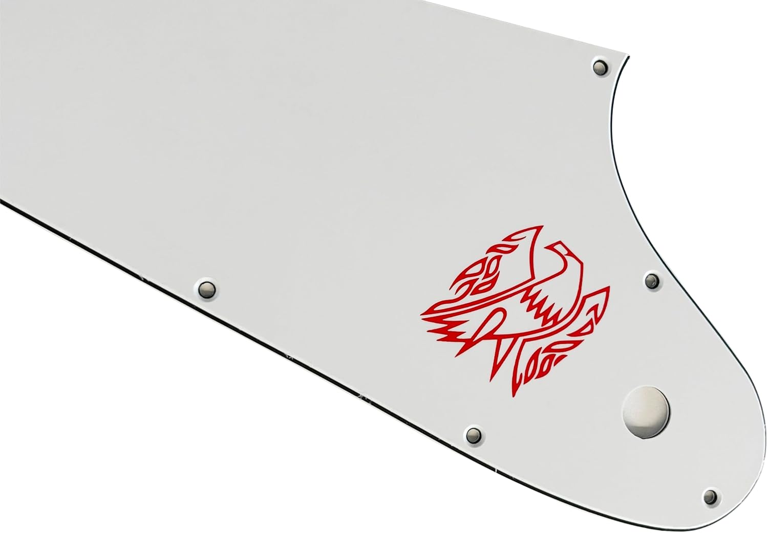 Guitar Parts For Gibson Firebird & Truss Rod Cover "Logo" style Guitar Pickguard (3 Ply White(Red logo))
