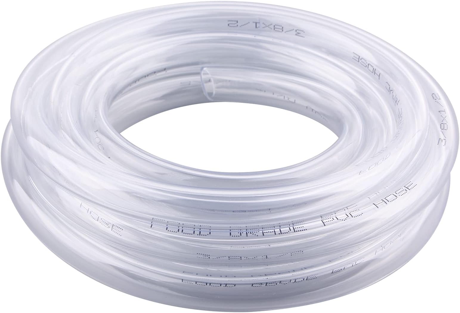 DERNORD PVC Tubing 3/8"ID X 1/2"OD Flexible Clear Vinyl Hose 10 Feet for Food Grade