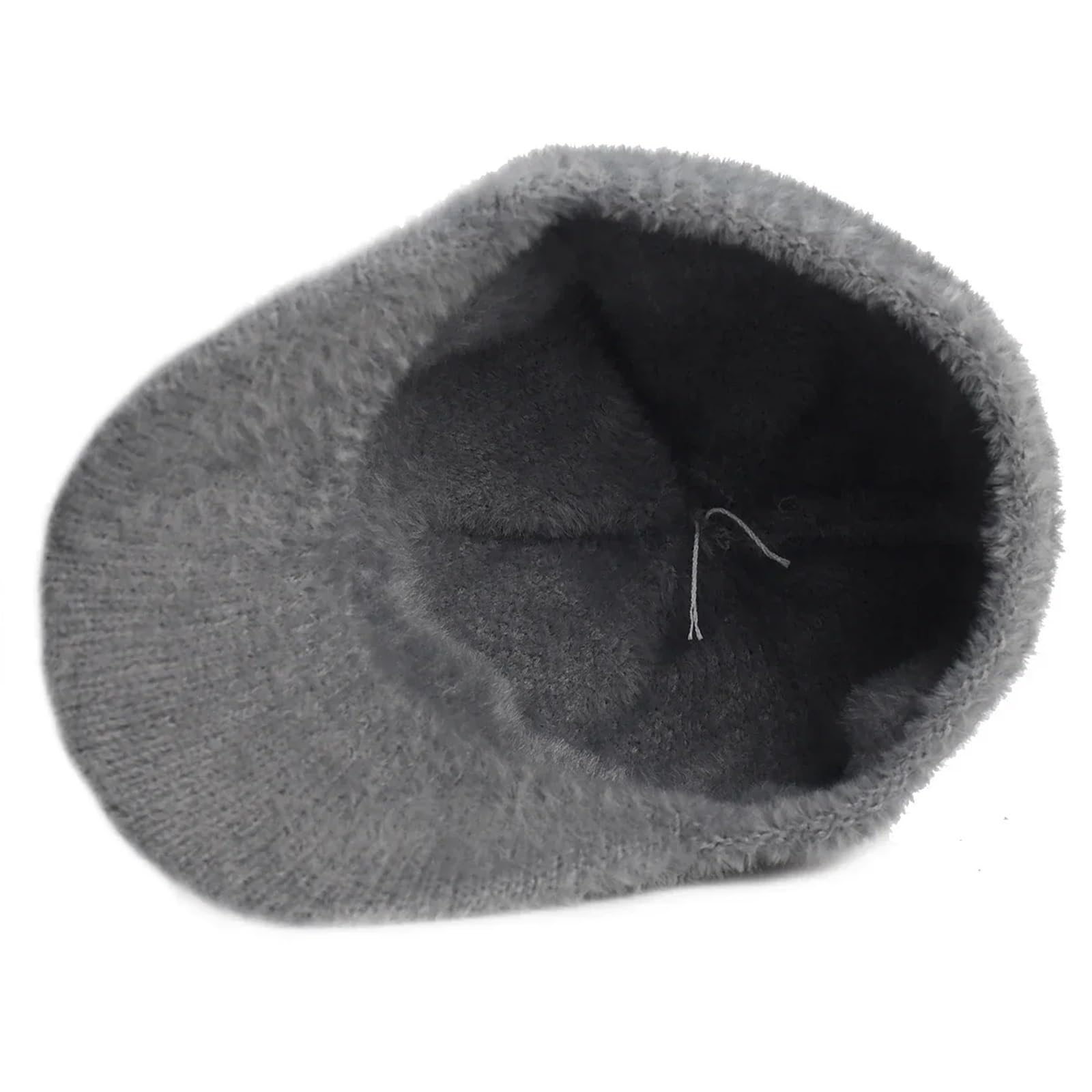 Berretto da baseball soffice uomo lavorato a maglia caldo inverno tinta unita casual elegante cappello peloso