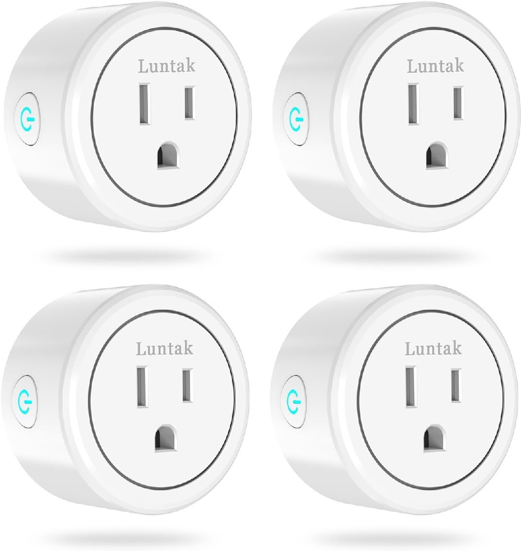 Mini Smart Plug Compatible with Alexa Google Home IFTTT ETL Listed Wifi Outlet Pack 4