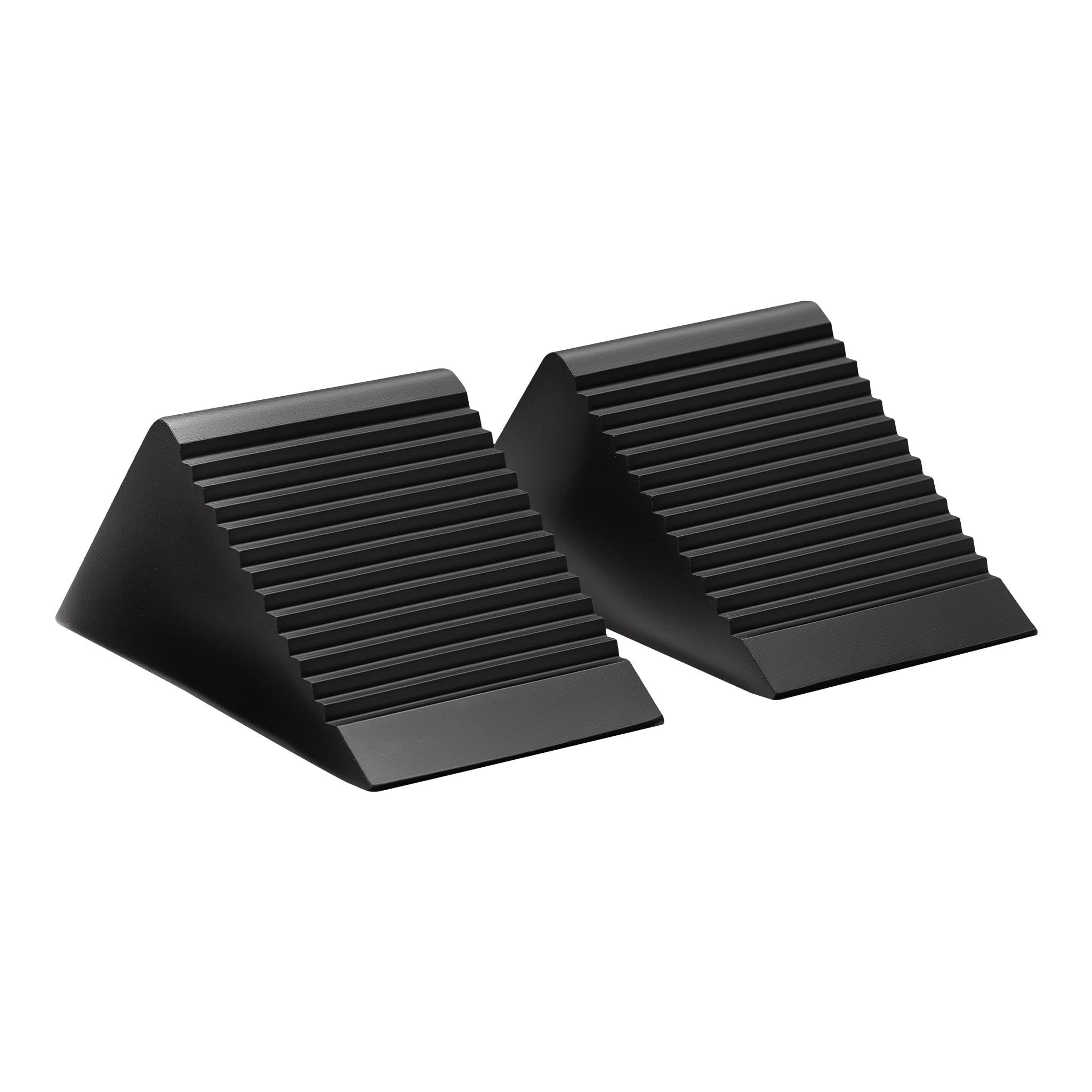 Wiltec Cunei fermaruota in gomma 129 x 77 x 60 mm Set di 2x Cuneo blocca ruote con portata 2 tonnellate per coppia per rimorchi, camper e auto