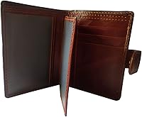 Vista 50 de Hombres Cool Eagle Wolf Caballo Totem Cuero Vaca Vertical Cartera Cremallera Multi-tarjeta Titular, Tótem de caballo, Minimalista