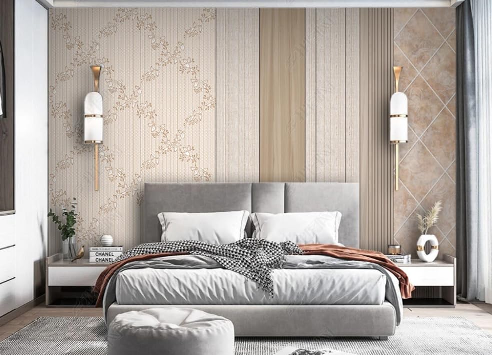 Papier peint intissé pour masquer les imperfections murales du salon - 2