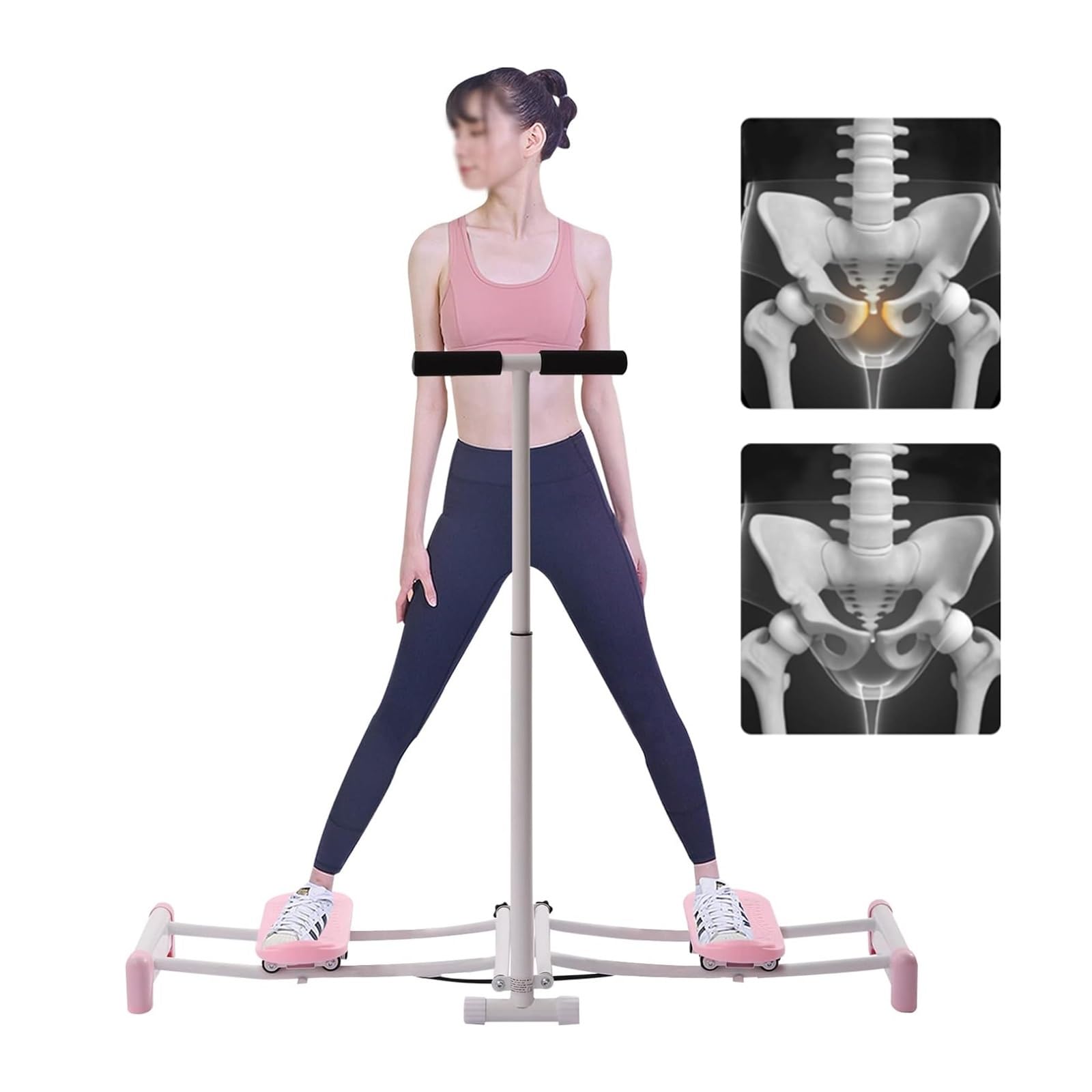Appareil d'Entraînement des Jambes 2 en 1 - Machine de Ski pour Femme, Exercice Intérieur de Cuisse, Pratique du Ski