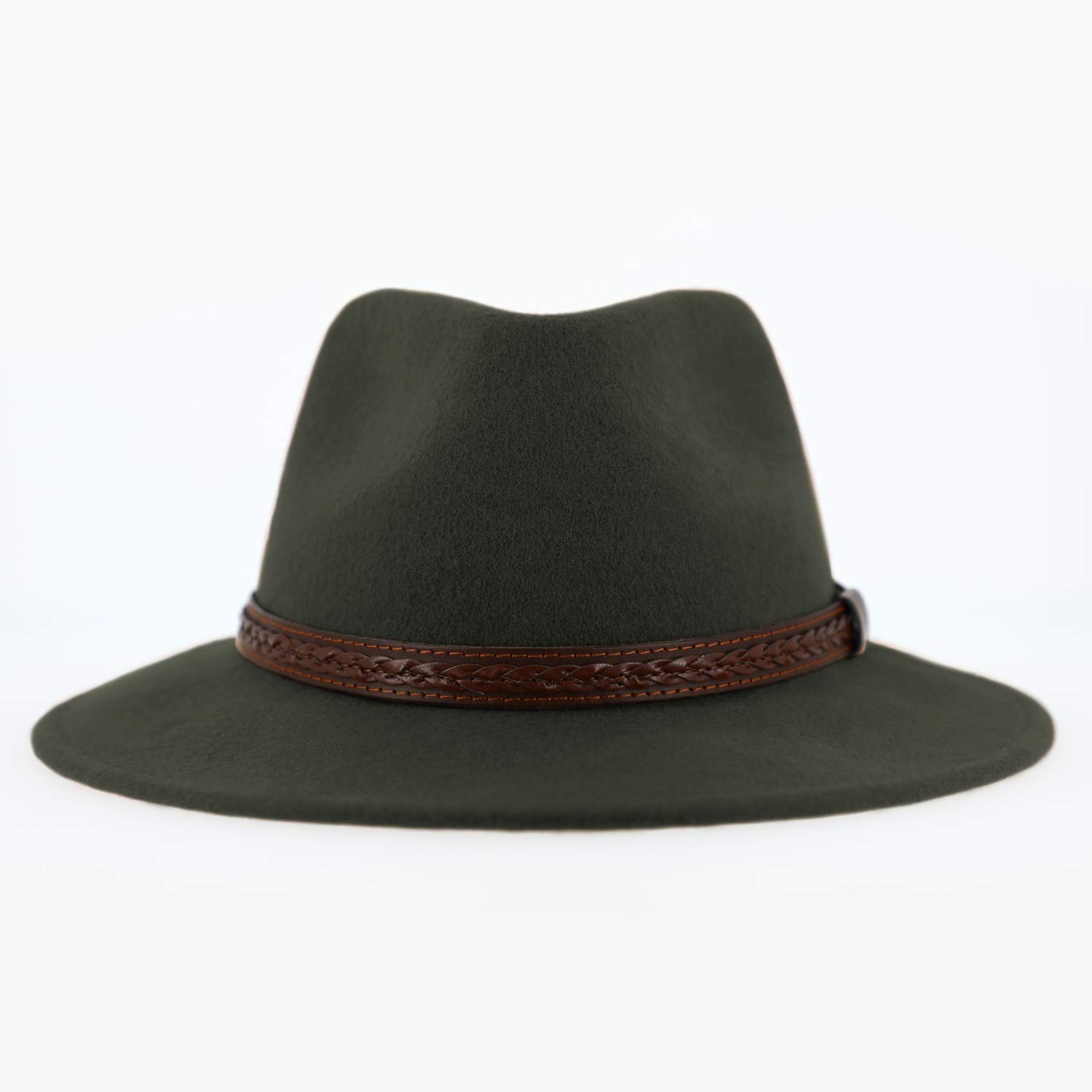 fiebig Edison Traveller mit Kunstlederband | Filzhut aus 100% Wolle für Damen und Herren | Angenehm leichter Sitz für das ganze Jahr | Wollfilzhut Made in Italy