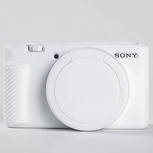 Surpassed Profesional seguro silicona cámara caso cubierta cubierta cuerpo piel para Sony ZV-1 ZV1 ZV 1 Digital Vlogger cámara (blanco)