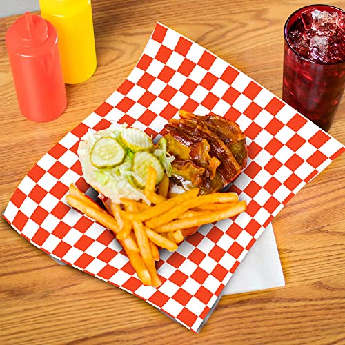 Deli Paper Sheets Sandwich Wrap Paper - 12X12" Food Wrapping Grease Resistant Checkered Liner Papers, Perfect For Restaurants, Barbecues, Picnics, Parties, Kids Meals, Outdoors - 250 Sheets #TOP6