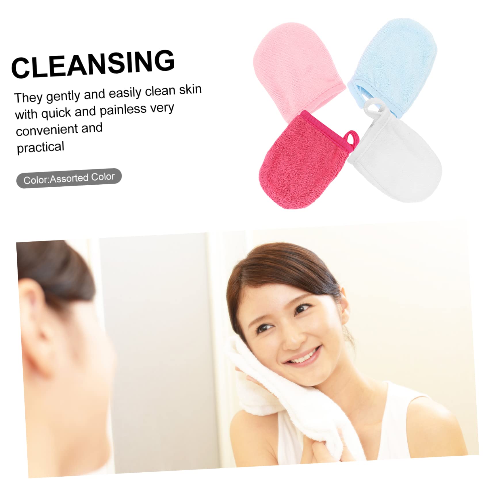 minkissy 16pezzi Guanti Struccanti Microfibra Per La Pulizia Del Viso Da Riutilizzabili e Delicati Per Rimuovere Makeup Perfetti Per Uso Quotidiano e Viaggi